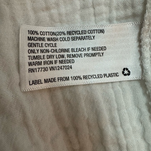 Universal Thread Cream 100% Cotton Long Sleeve Dress Size Medium - Picture 3 of 17